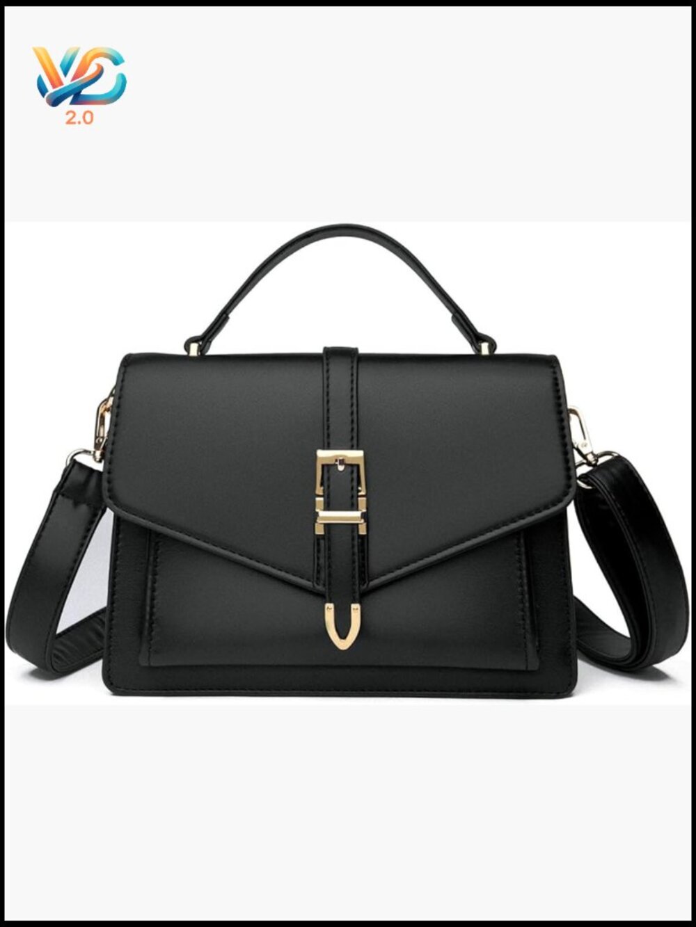 Small Crossbody Bag - Vegan Leather Satchel Purse With Detachable Strap